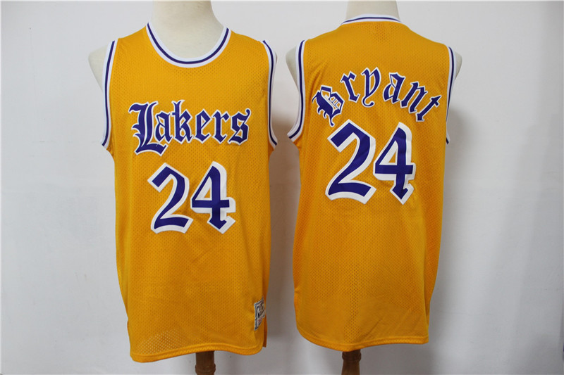 2020 Men Los Angeles Lakers #24 Bryant yellow game Nike NBA jersey style 4